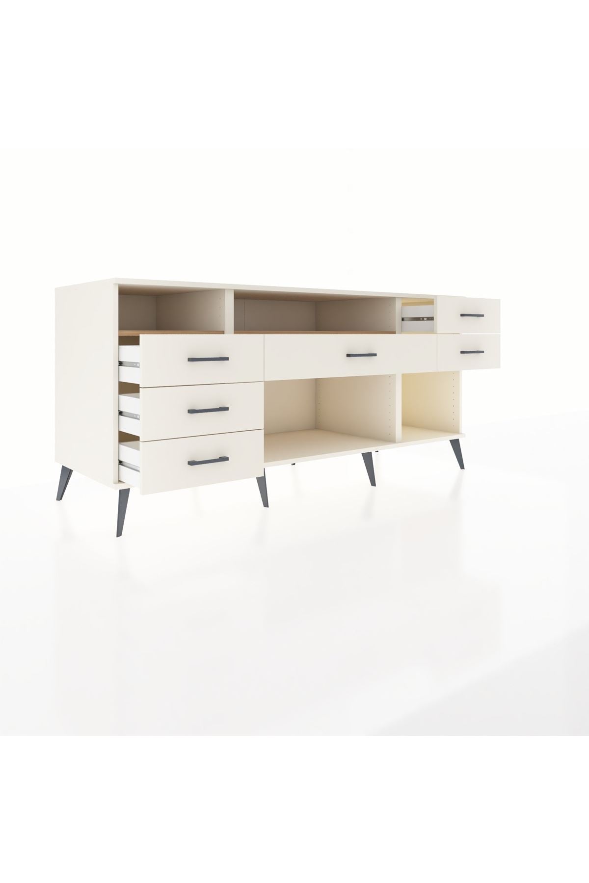 Kronos Konsol 2 Raflı 6 Çekmeceli 176x59x83 - S610M012V01C