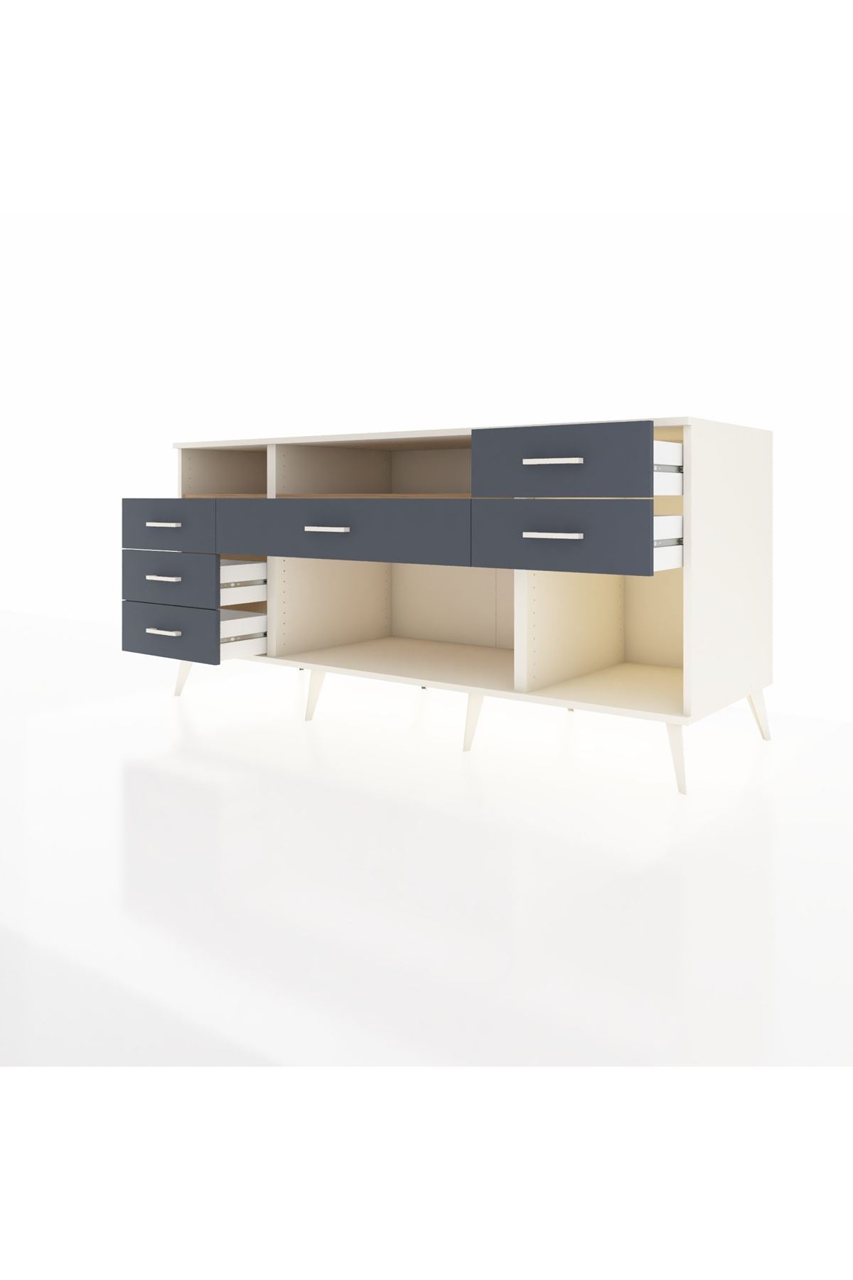 Kronos Konsol 2 Raflı 6 Çekmeceli 176x59x83 - S610M012V02C