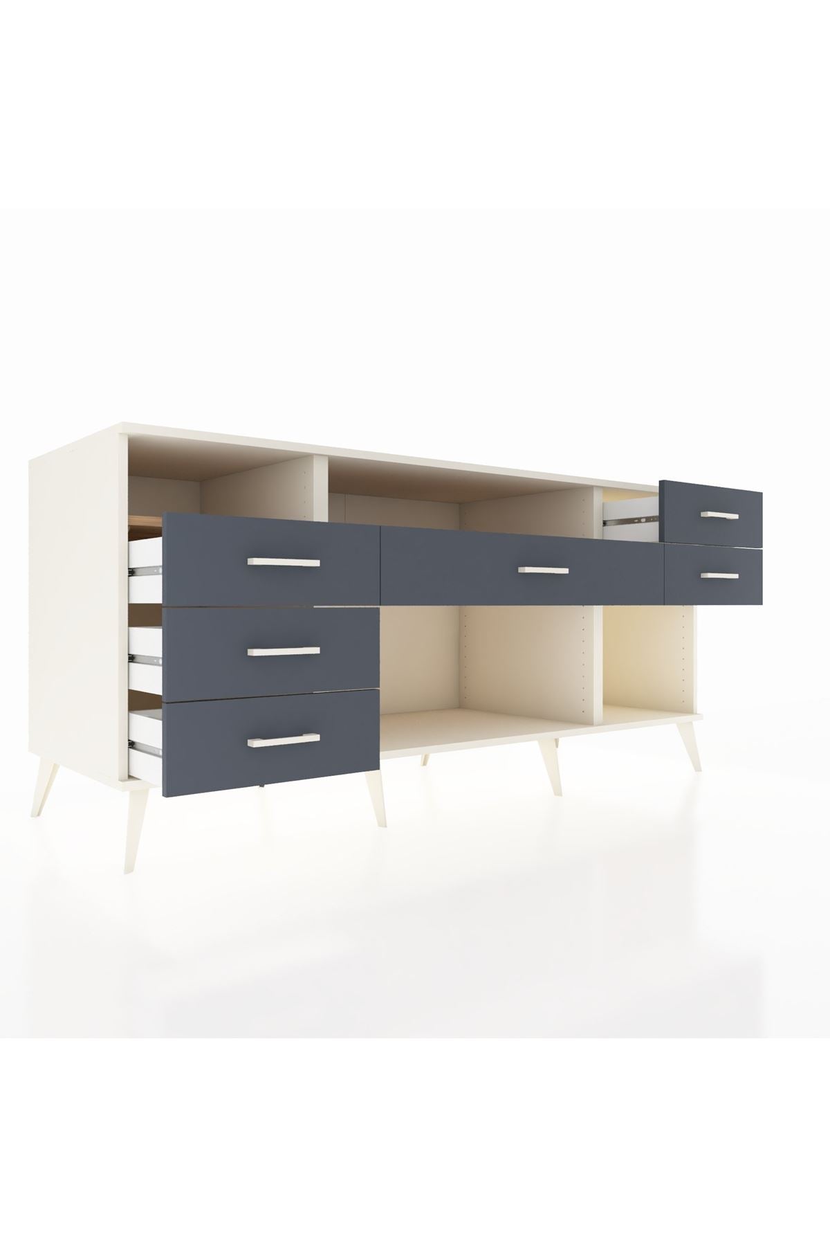 Kronos Konsol 2 Raflı 6 Çekmeceli 176x59x83 - S610M012V02C