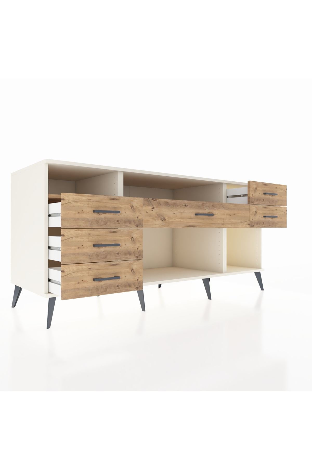 Kronos Konsol 2 Raflı 6 Çekmeceli 176x59x83 - S610M012V03C