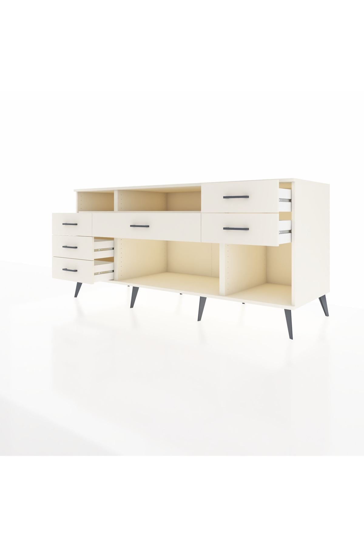 Kronos Konsol 2 Raflı 6 Çekmeceli 176x59x83 - S610M012V04C