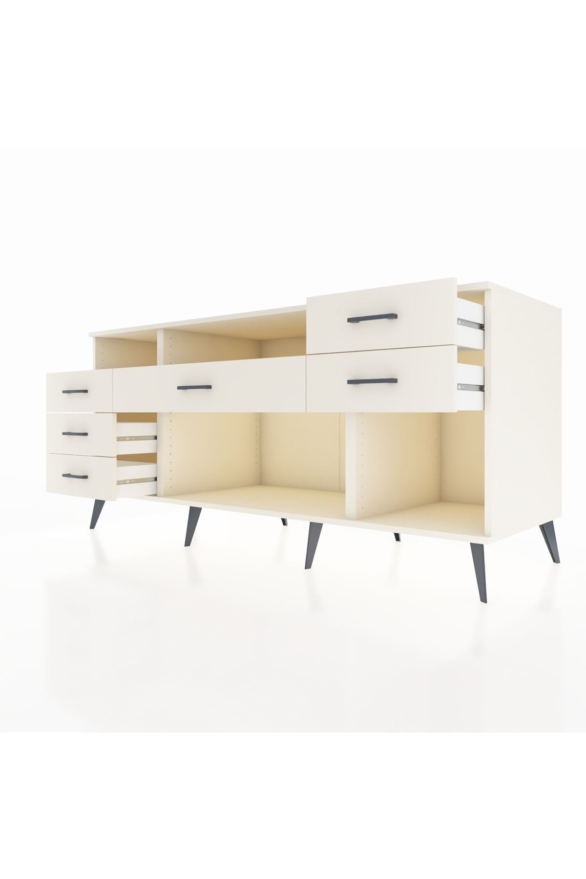 Kronos Konsol 2 Raflı 6 Çekmeceli 176x59x83 - S610M012V04C