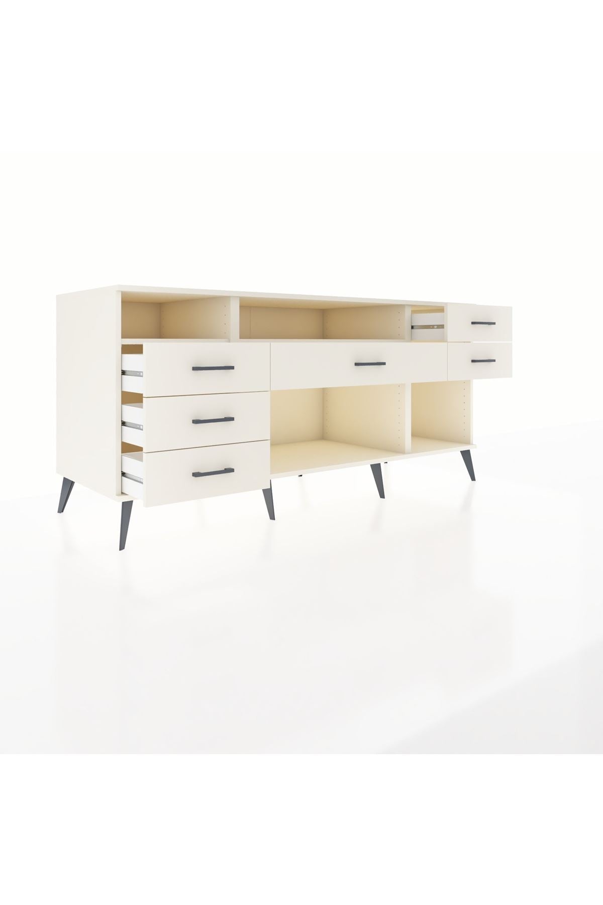 Kronos Konsol 2 Raflı 6 Çekmeceli 176x59x83 - S610M012V04C