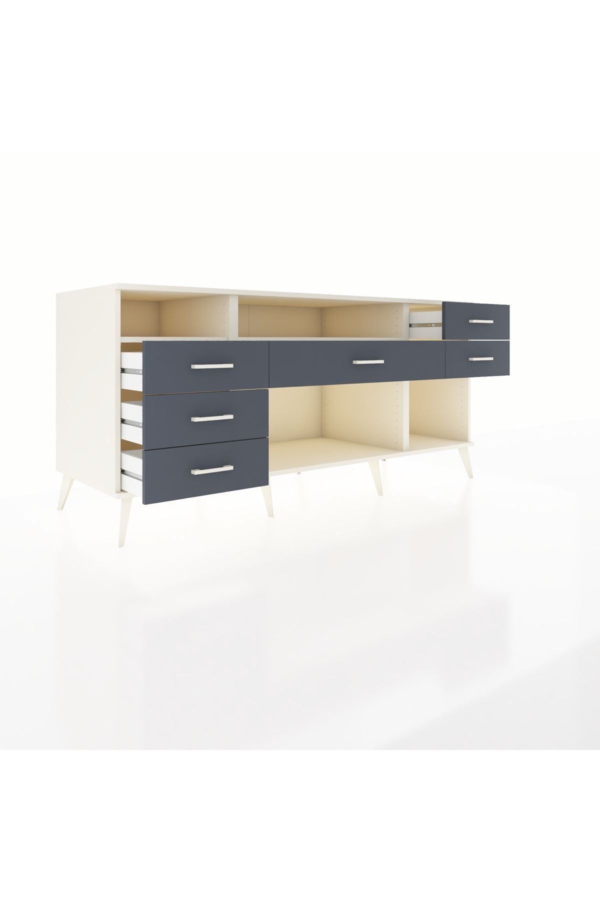 Kronos Konsol 2 Raflı 6 Çekmeceli 176x59x83 - S610M012V05C