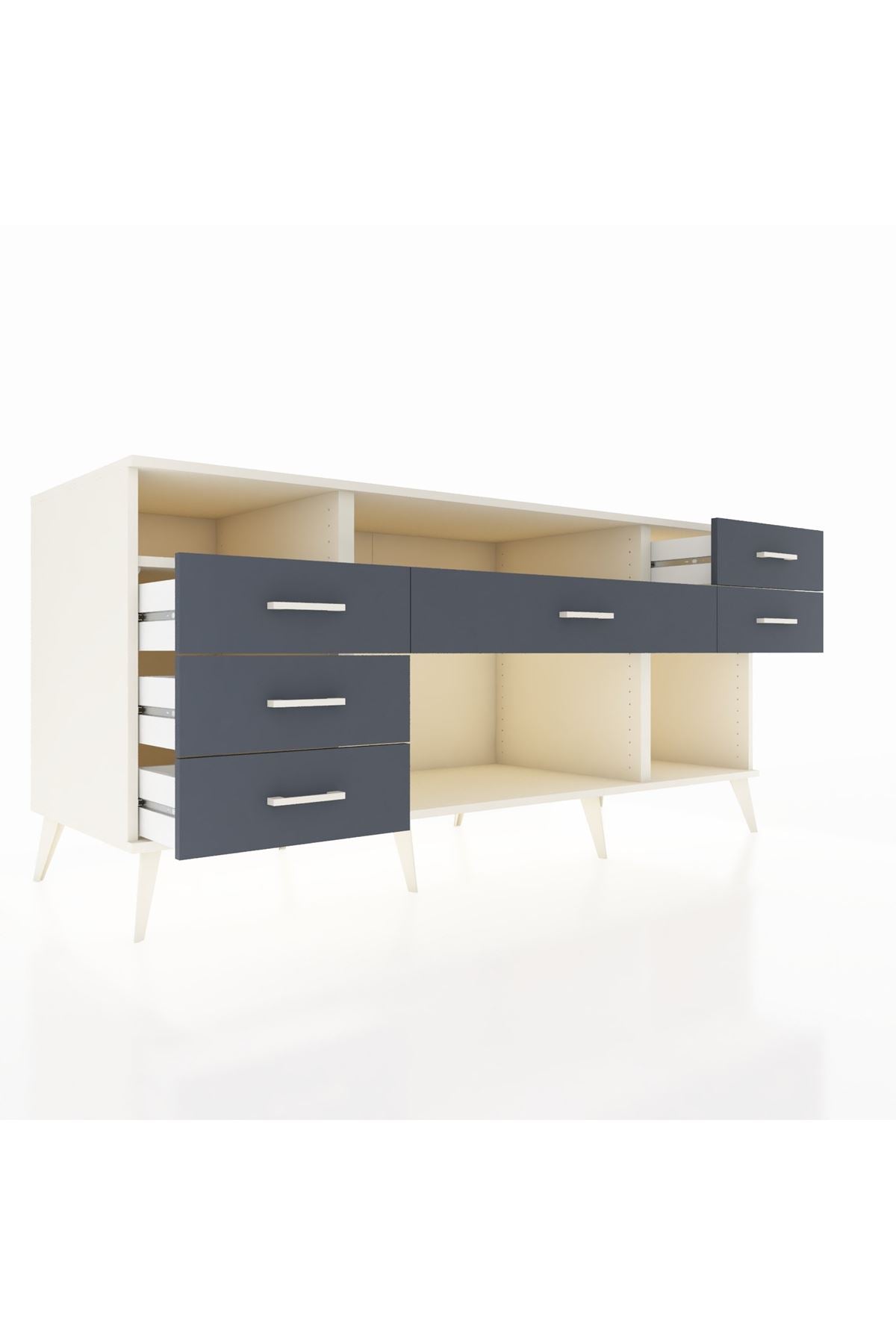 Kronos Konsol 2 Raflı 6 Çekmeceli 176x59x83 - S610M012V05C