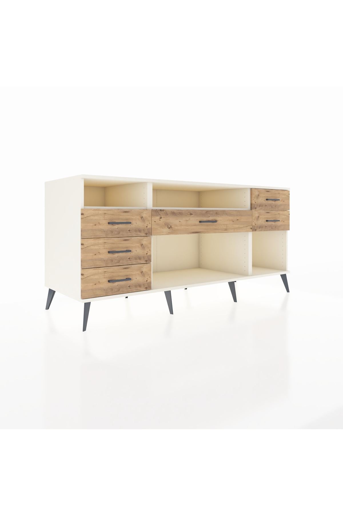Kronos Konsol 2 Raflı 6 Çekmeceli 176x59x83 - S610M012V06C