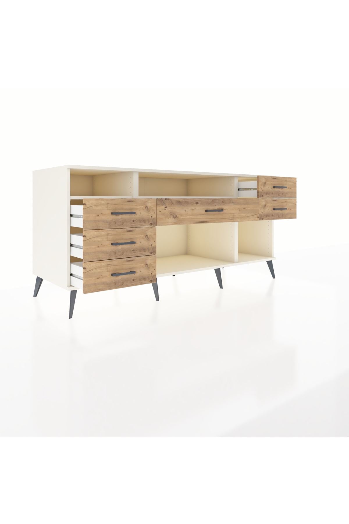 Kronos Konsol 2 Raflı 6 Çekmeceli 176x59x83 - S610M012V06C