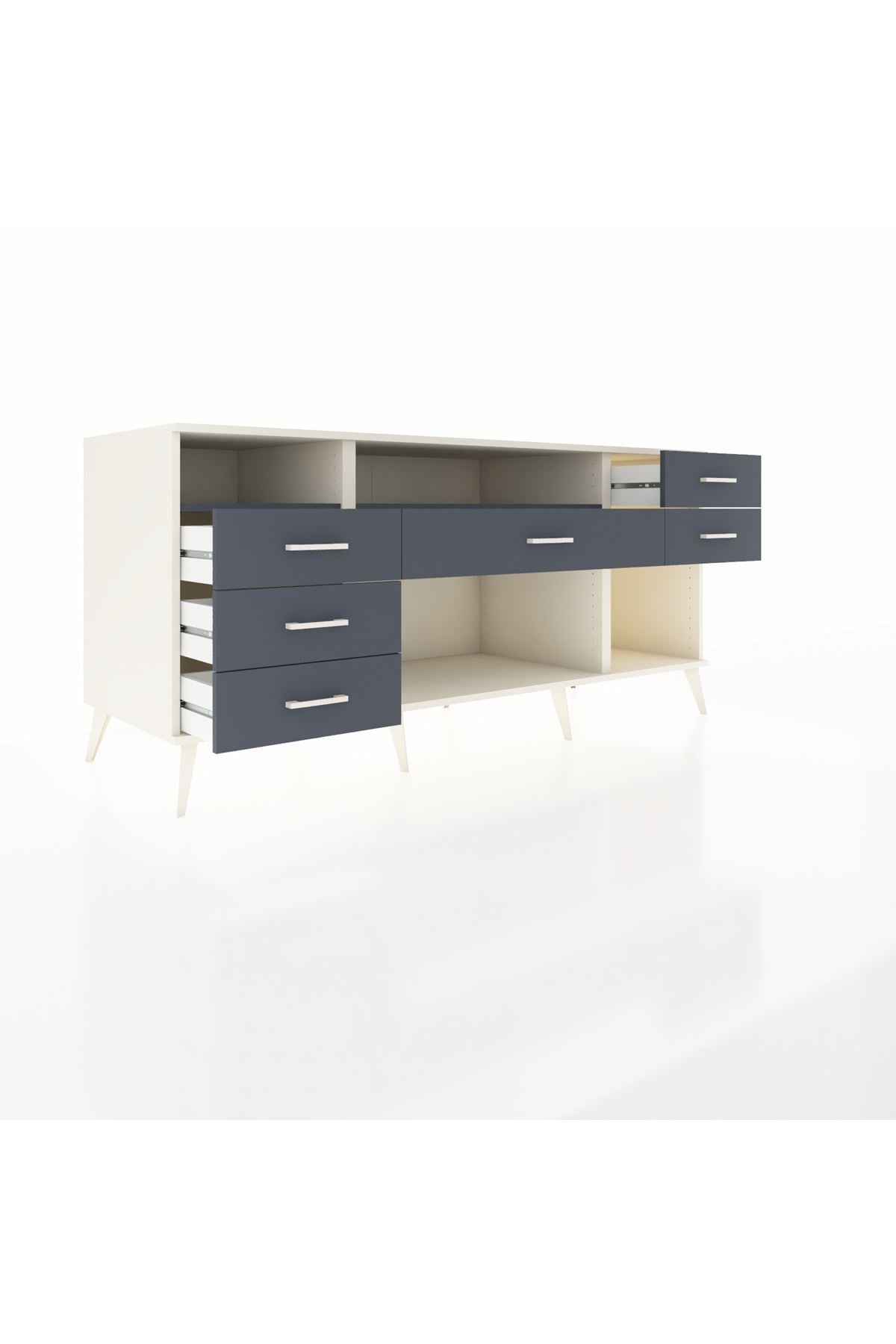 Kronos Konsol 2 Raflı 6 Çekmeceli 176x59x83 - S610M012V08C