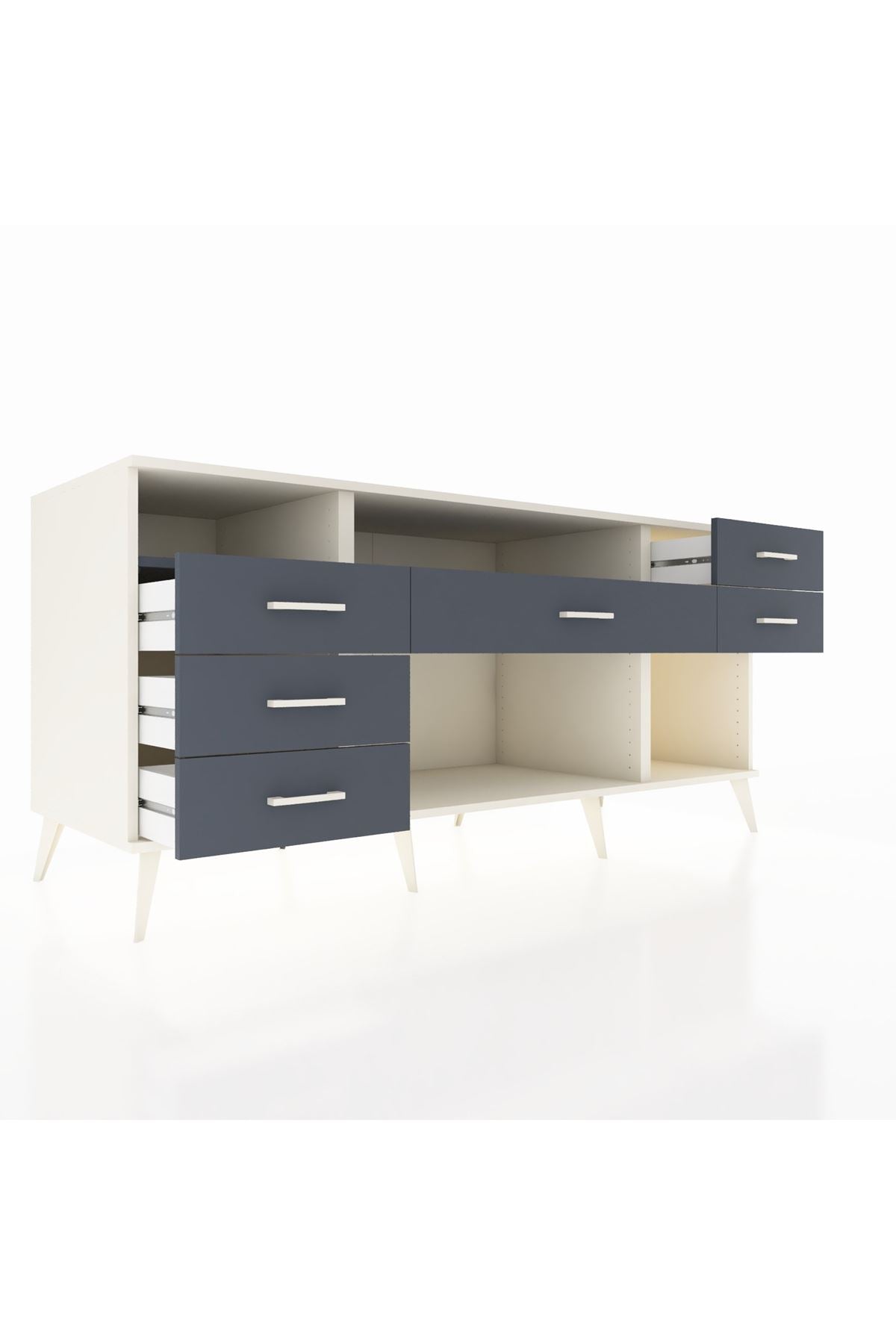 Kronos Konsol 2 Raflı 6 Çekmeceli 176x59x83 - S610M012V08C
