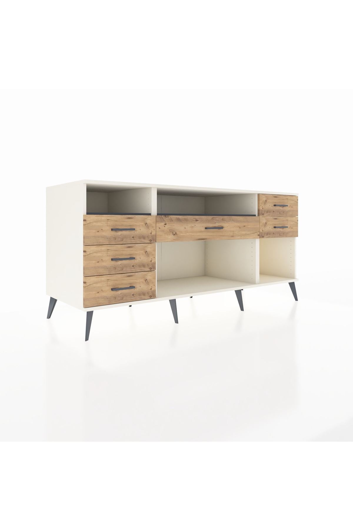 Kronos Konsol 2 Raflı 6 Çekmeceli 176x59x83 - S610M012V09C