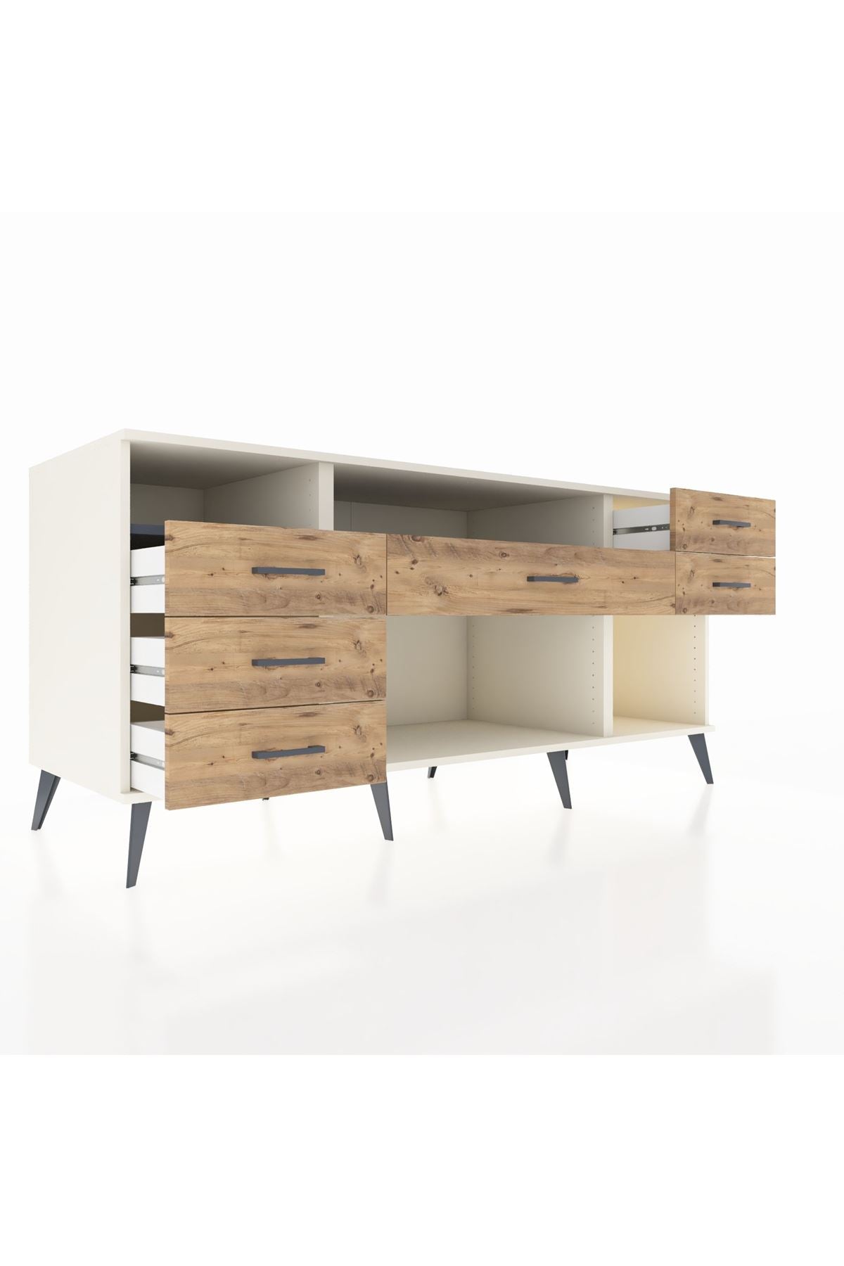 Kronos Konsol 2 Raflı 6 Çekmeceli 176x59x83 - S610M012V09C