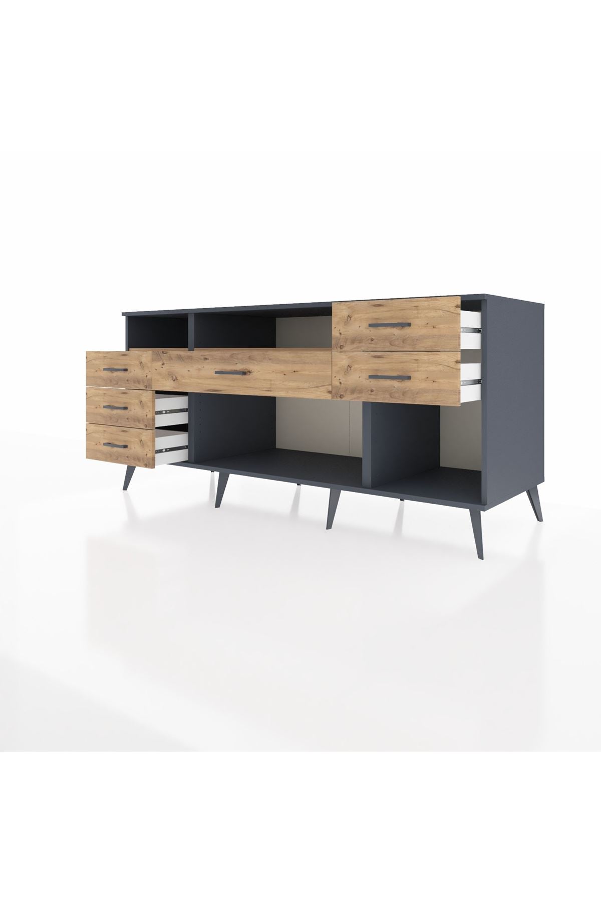 Kronos Konsol 2 Raflı 6 Çekmeceli 176x59x83 - S610M012V12C