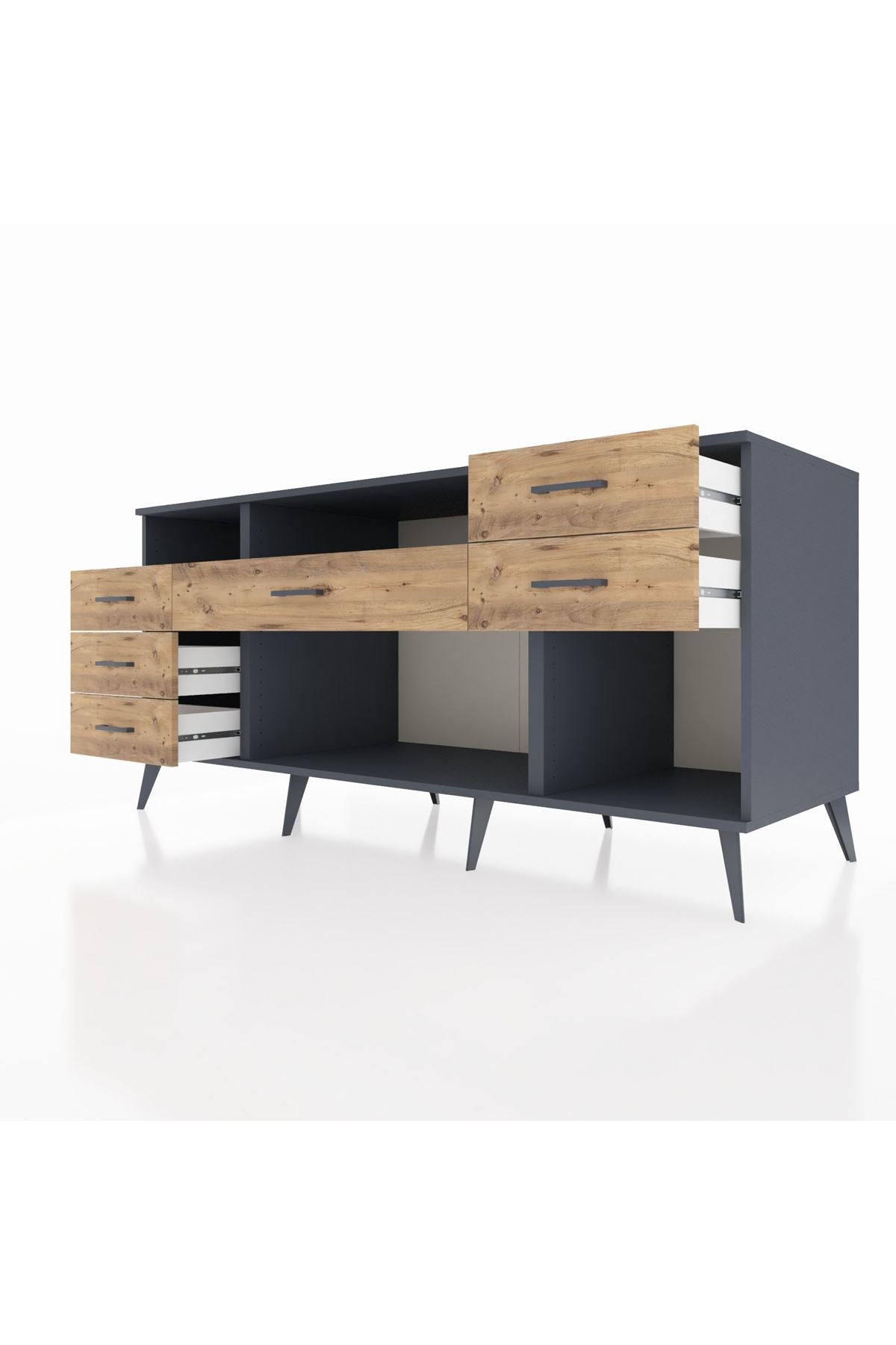 Kronos Konsol 2 Raflı 6 Çekmeceli 176x59x83 - S610M012V18C