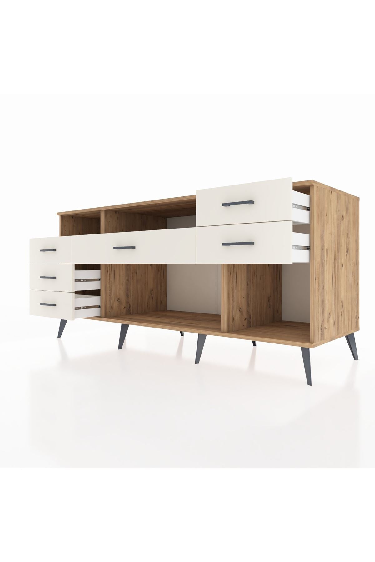 Kronos Konsol 2 Raflı 6 Çekmeceli 176x59x83 - S610M012V19C