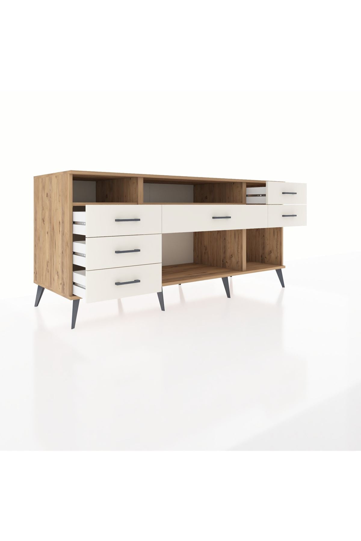 Kronos Konsol 2 Raflı 6 Çekmeceli 176x59x83 - S610M012V19C