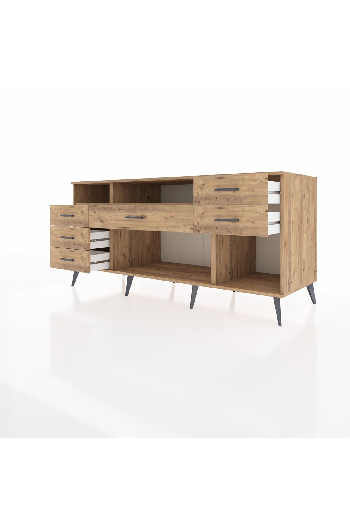 Kronos Konsol 2 Raflı 6 Çekmeceli 176x59x83 - S610M012V21C