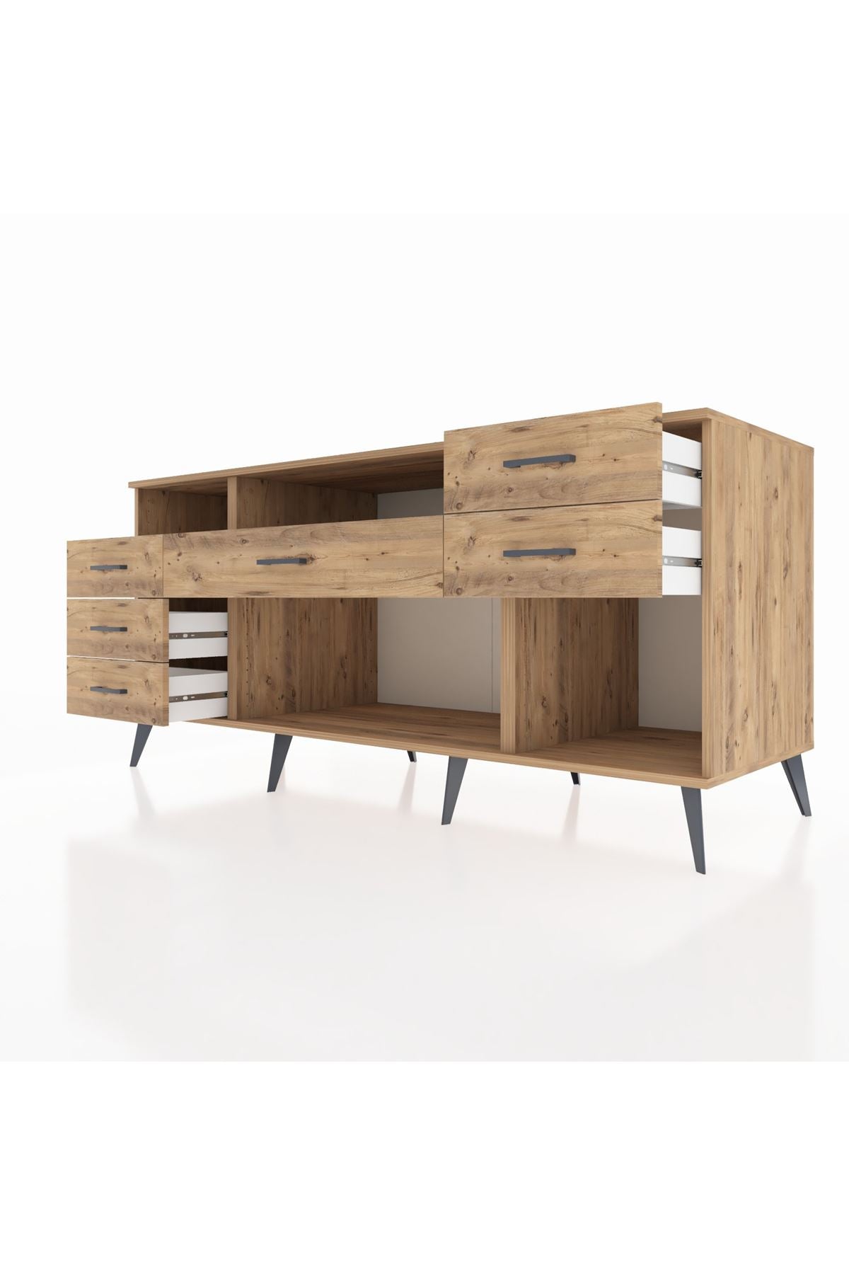 Kronos Konsol 2 Raflı 6 Çekmeceli 176x59x83 - S610M012V21C