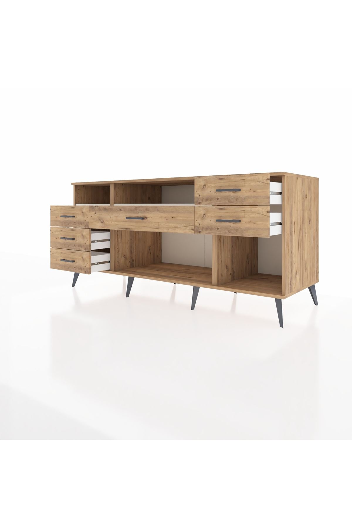 Kronos Konsol 2 Raflı 6 Çekmeceli 176x59x83 - S610M012V24C