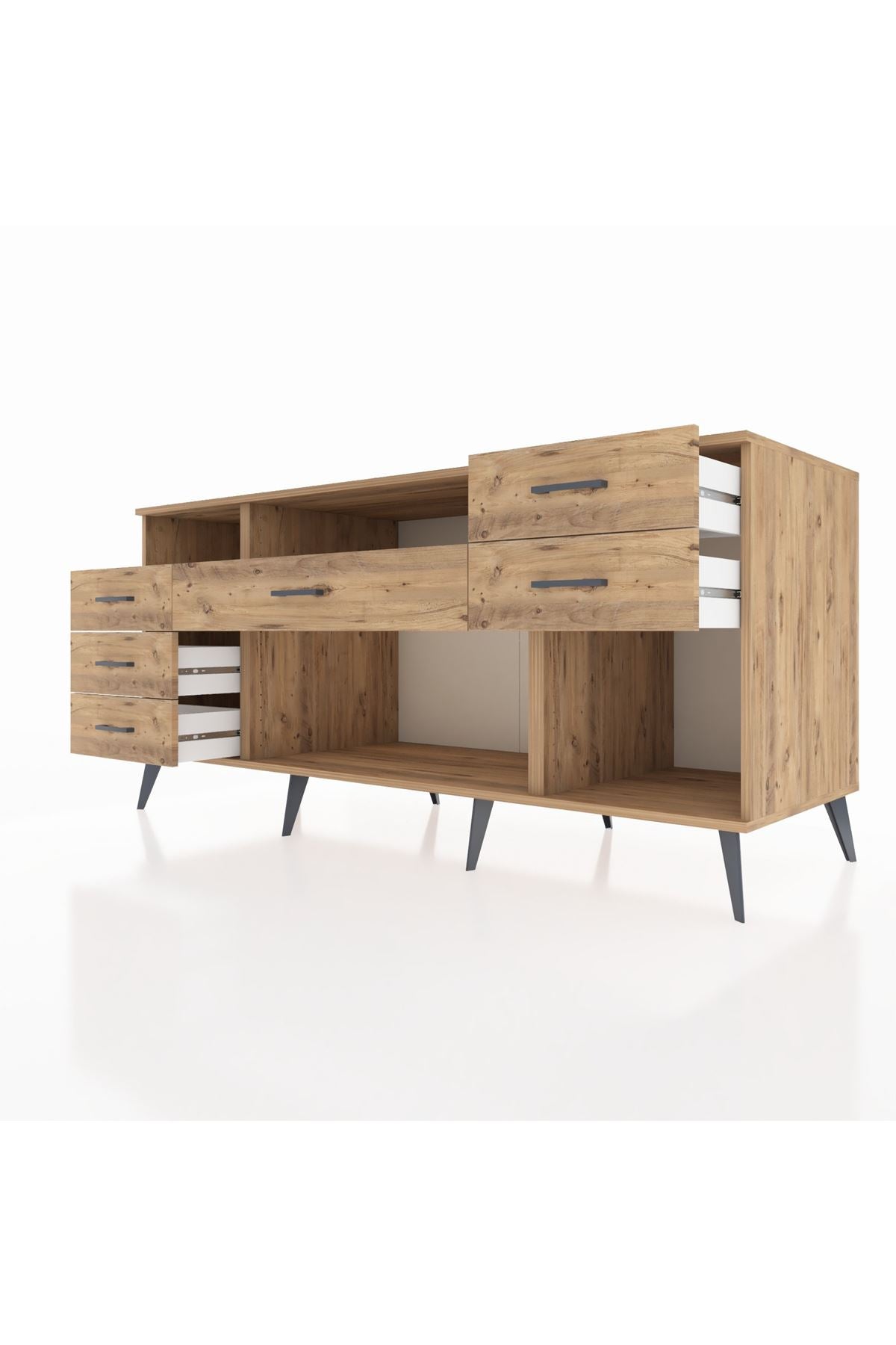 Kronos Konsol 2 Raflı 6 Çekmeceli 176x59x83 - S610M012V24C