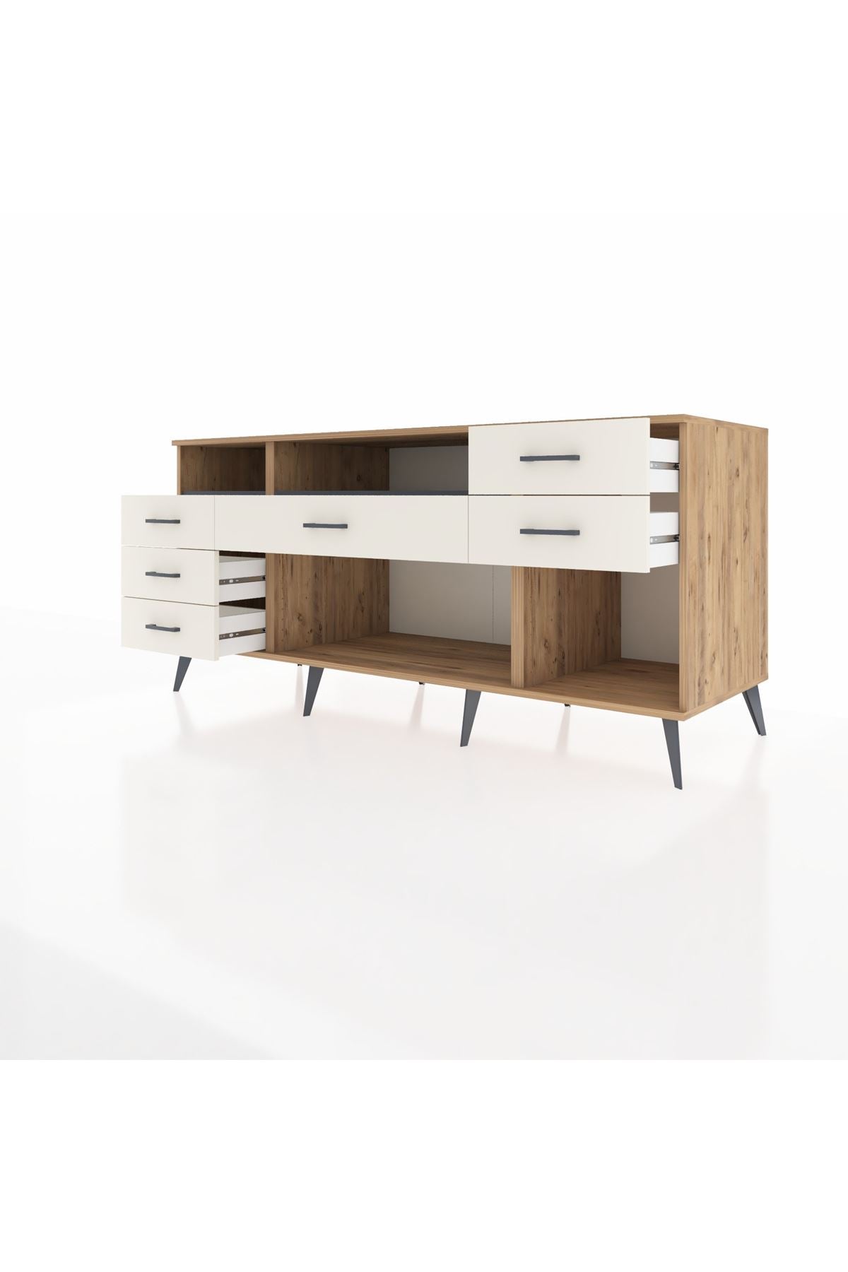 Kronos Konsol 2 Raflı 6 Çekmeceli 176x59x83 - S610M012V25C