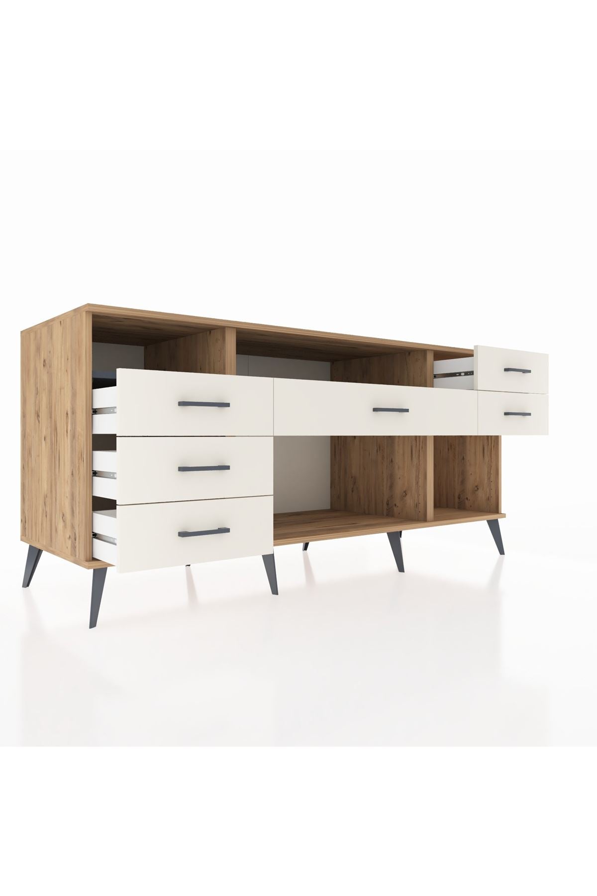 Kronos Konsol 2 Raflı 6 Çekmeceli 176x59x83 - S610M012V25C
