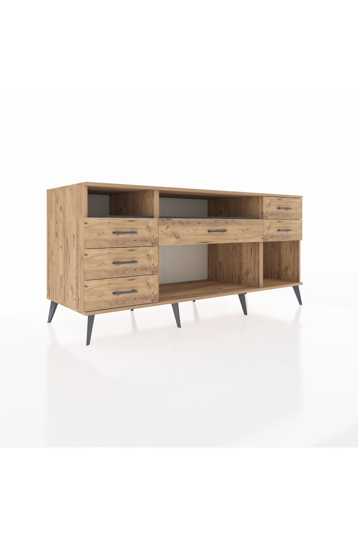 Kronos Konsol 2 Raflı 6 Çekmeceli 176x59x83 - S610M012V27C