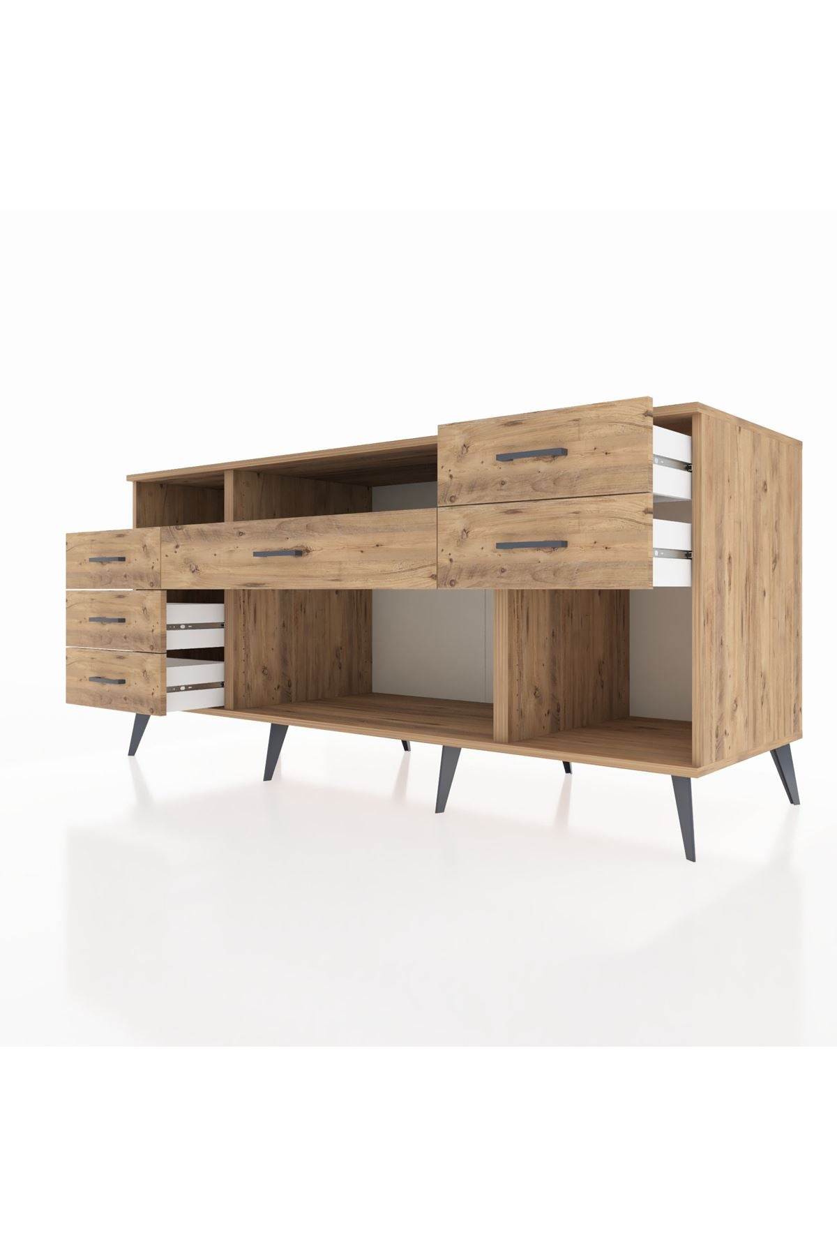 Kronos Konsol 2 Raflı 6 Çekmeceli 176x59x83 - S610M012V27C