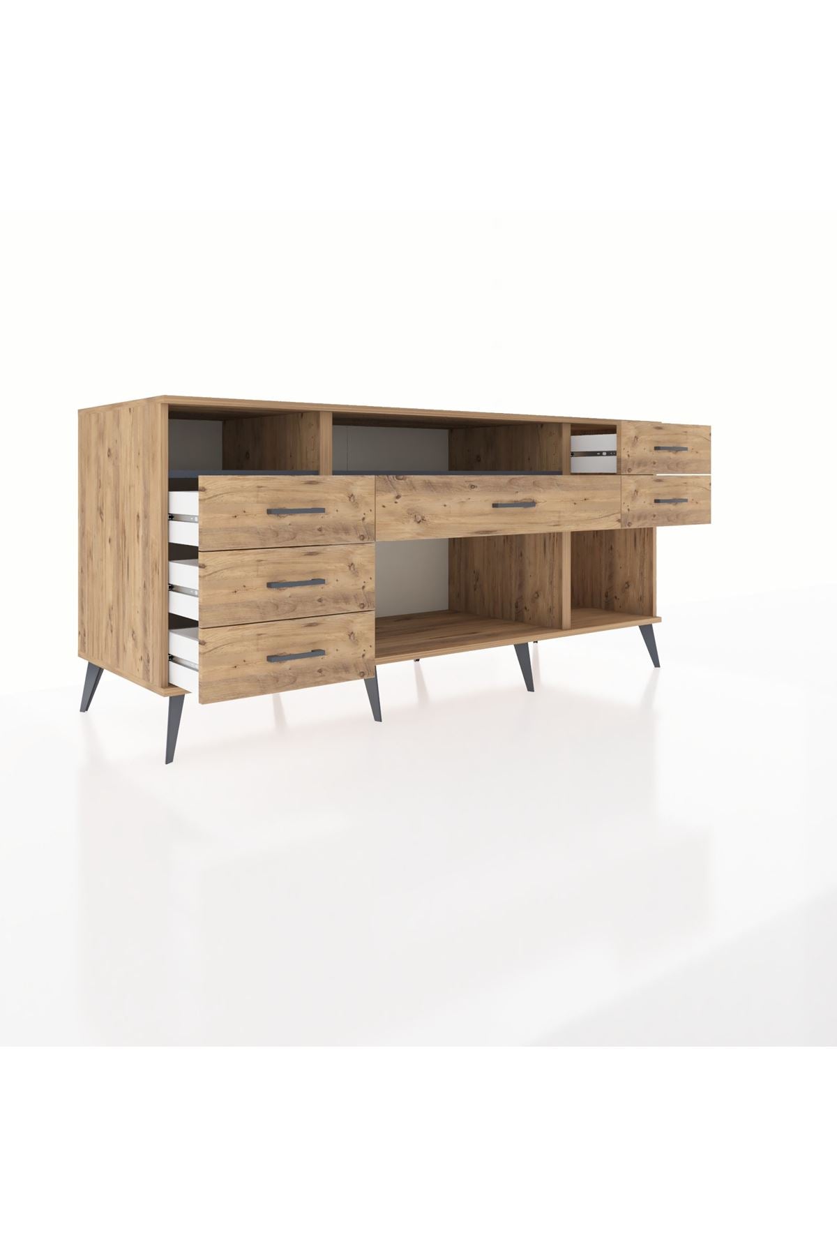 Kronos Konsol 2 Raflı 6 Çekmeceli 176x59x83 - S610M012V27C