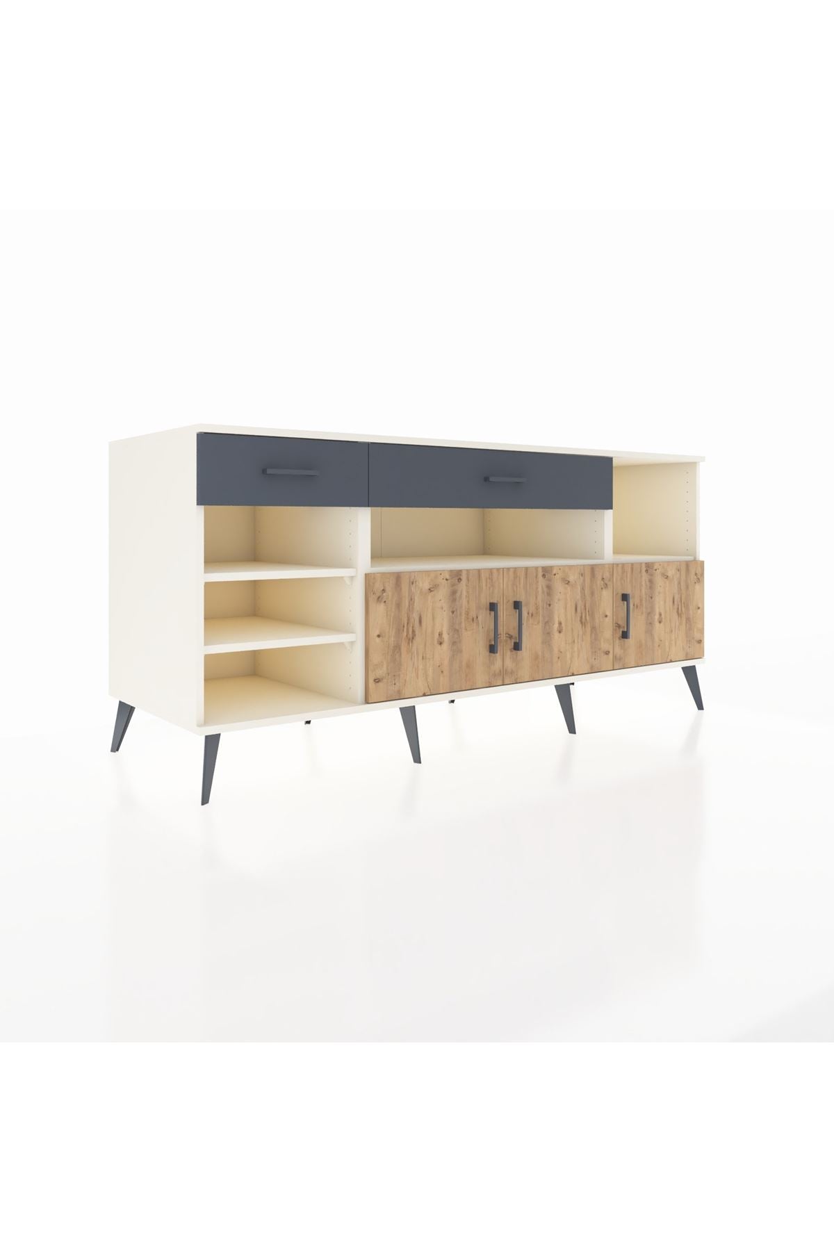 Kronos Konsol 5 Raflı 2 Çekmeceli 3 Kapaklı 176x59x83 - S610M013V02C