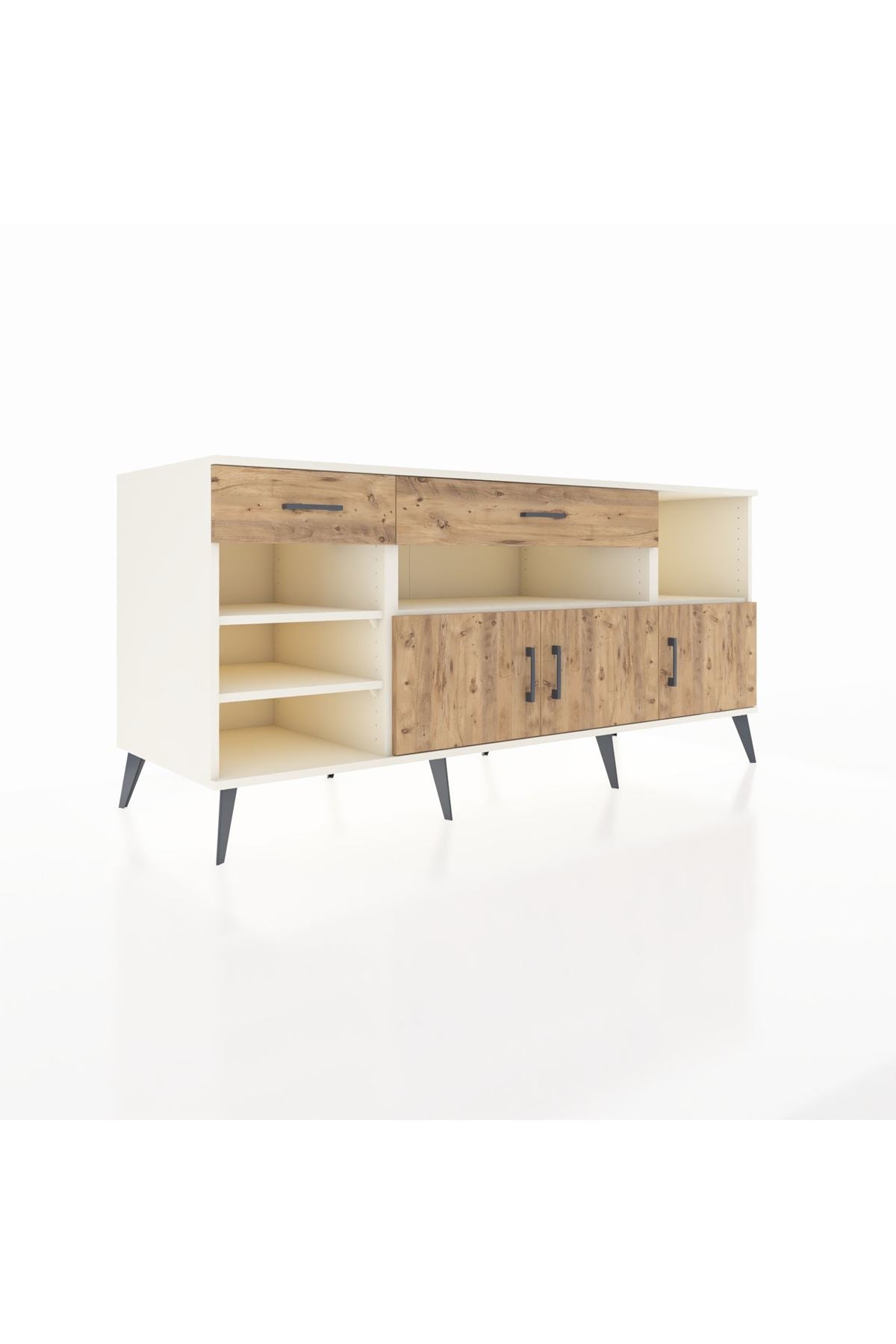 Kronos Konsol 5 Raflı 2 Çekmeceli 3 Kapaklı 176x59x83 - S610M013V03C