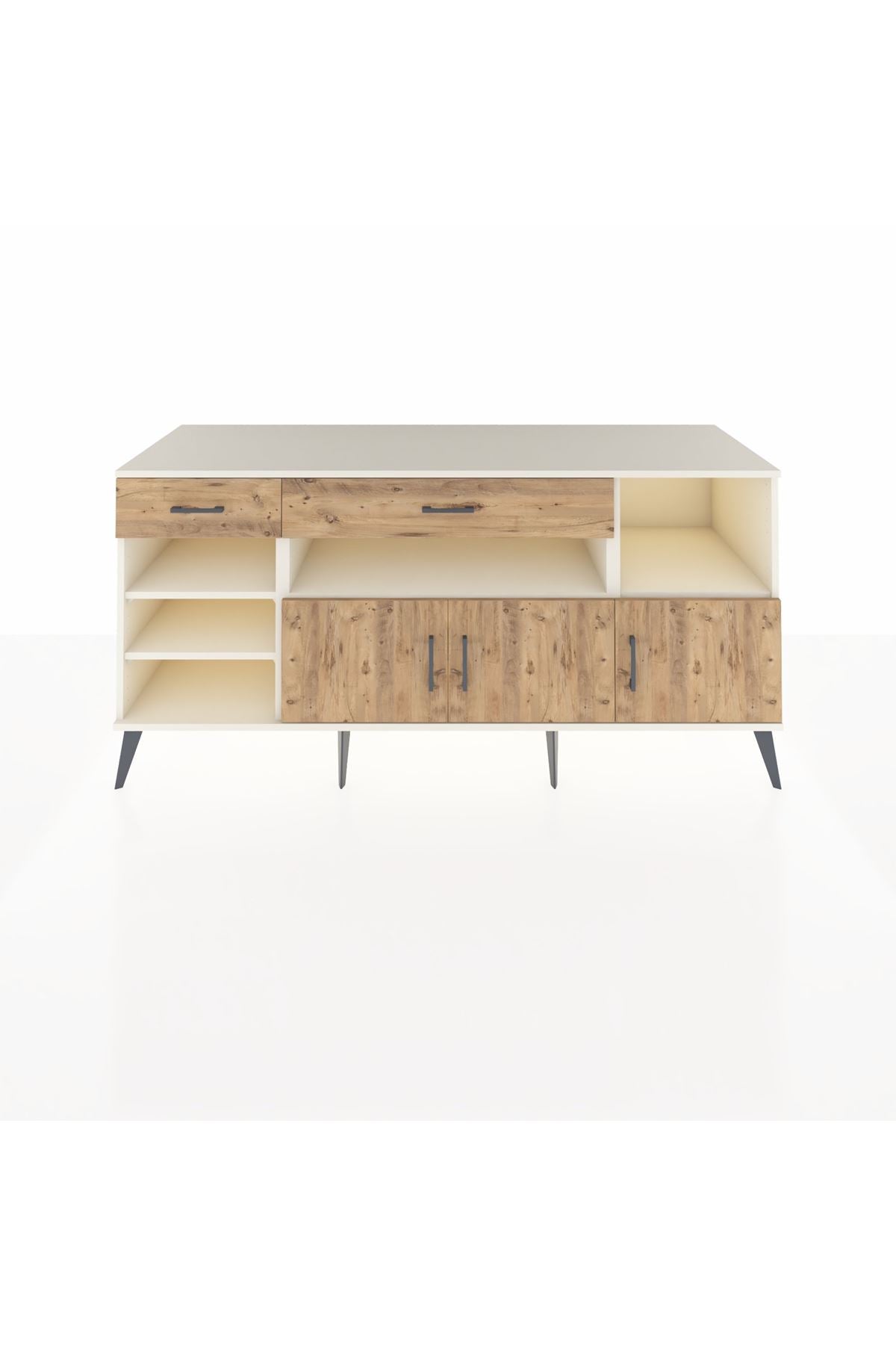 Kronos Konsol 5 Raflı 2 Çekmeceli 3 Kapaklı 176x59x83 - S610M013V03C