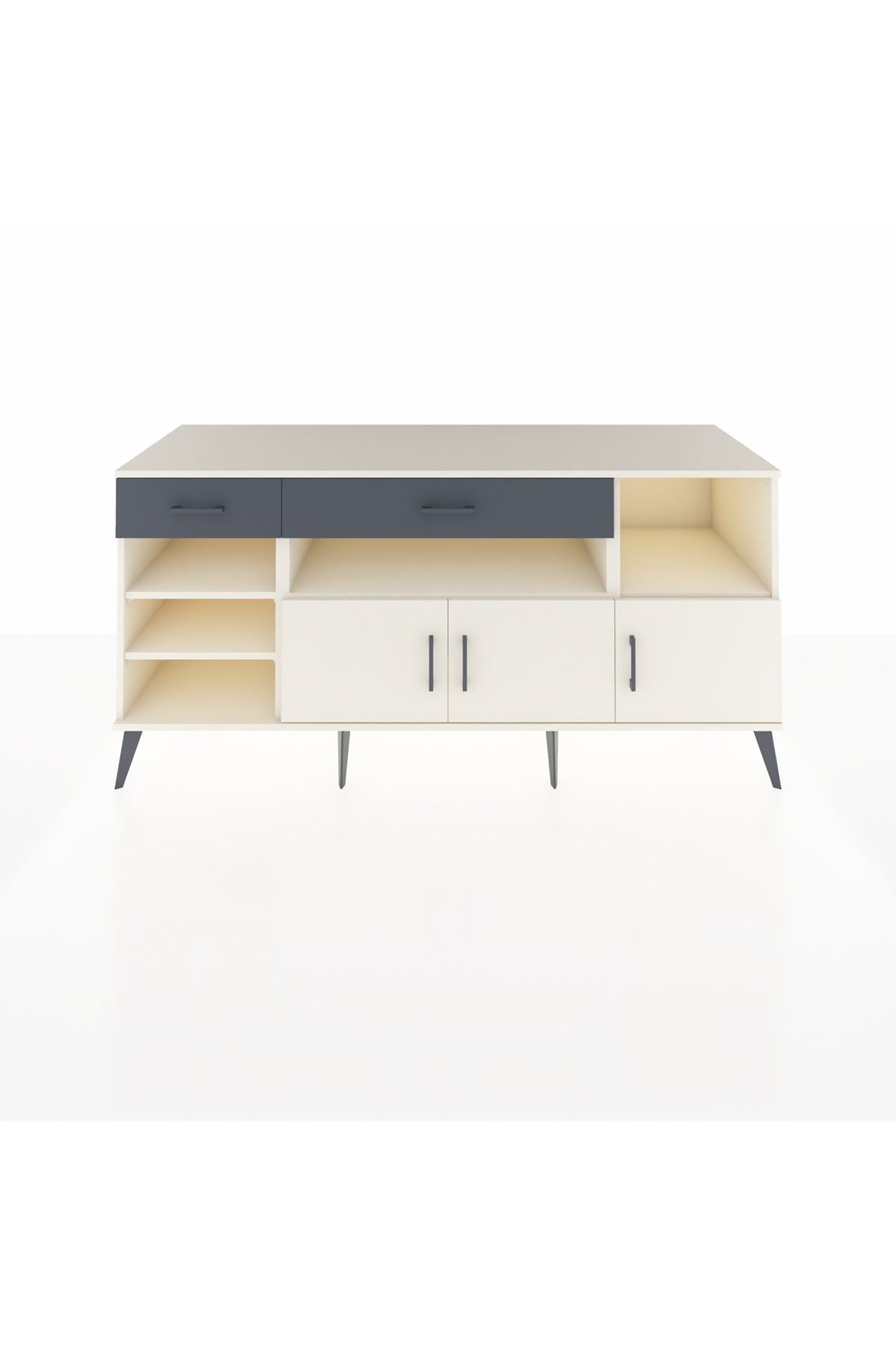 Kronos Konsol 5 Raflı 2 Çekmeceli 3 Kapaklı 176x59x83 - S610M013V05C