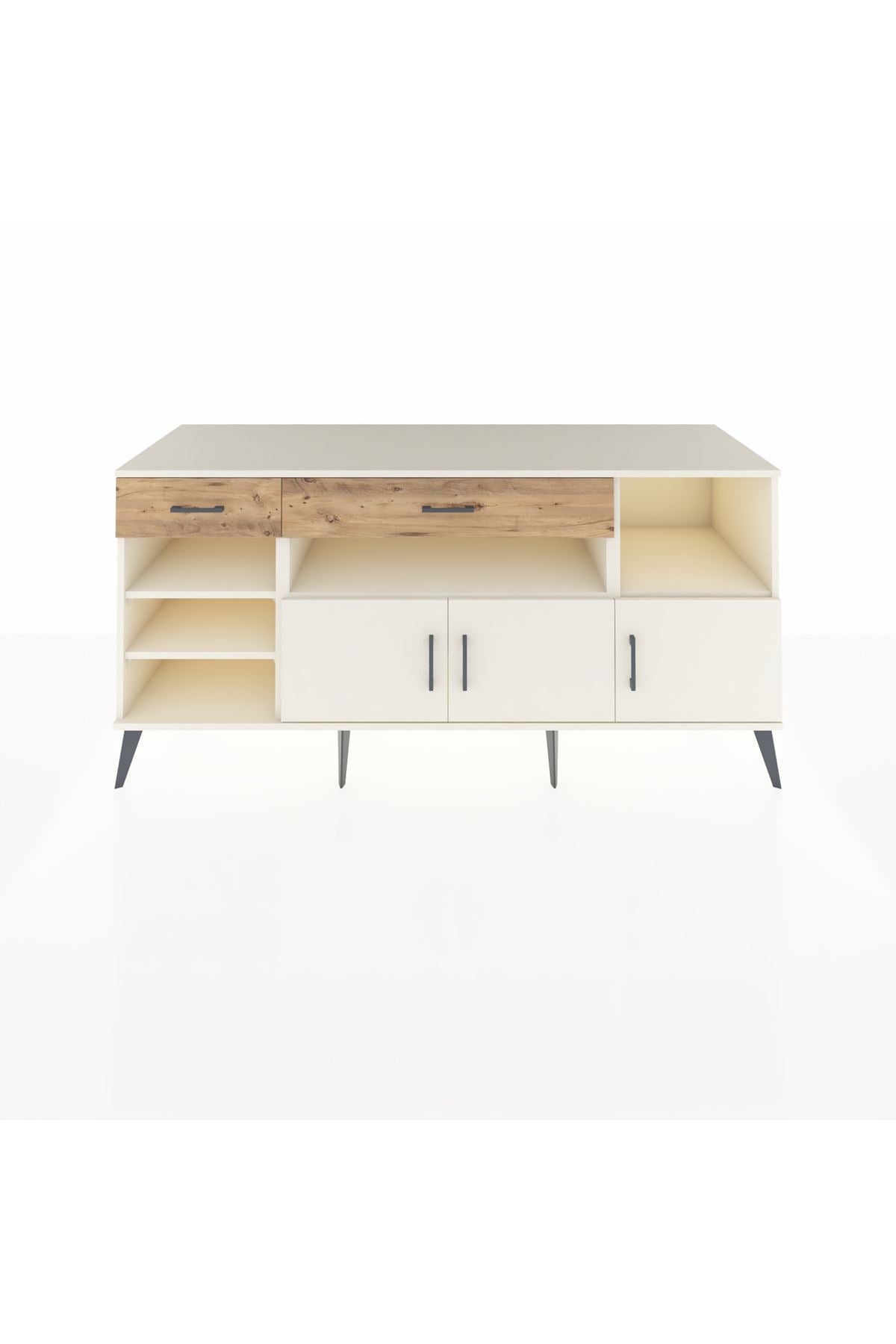 Kronos Konsol 5 Raflı 2 Çekmeceli 3 Kapaklı 176x59x83 - S610M013V06C