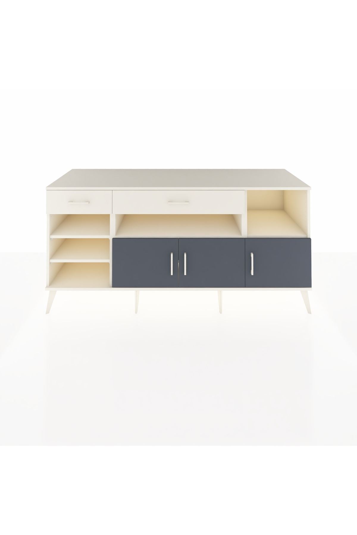 Kronos Konsol 5 Raflı 2 Çekmeceli 3 Kapaklı 176x59x83 - S610M013V07C