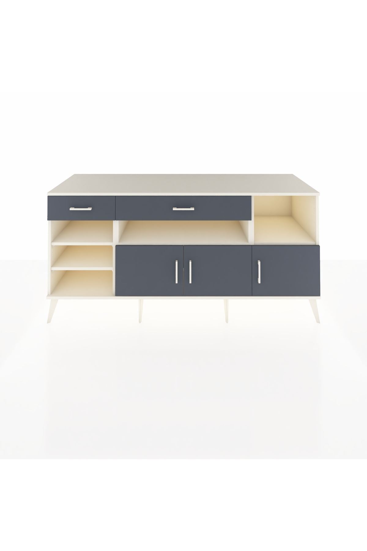 Kronos Konsol 5 Raflı 2 Çekmeceli 3 Kapaklı 176x59x83 - S610M013V08C