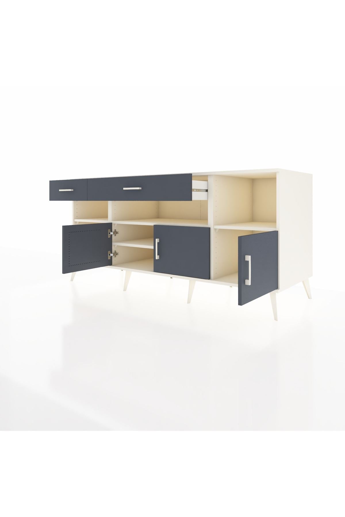 Kronos Konsol 5 Raflı 2 Çekmeceli 3 Kapaklı 176x59x83 - S610M013V08C