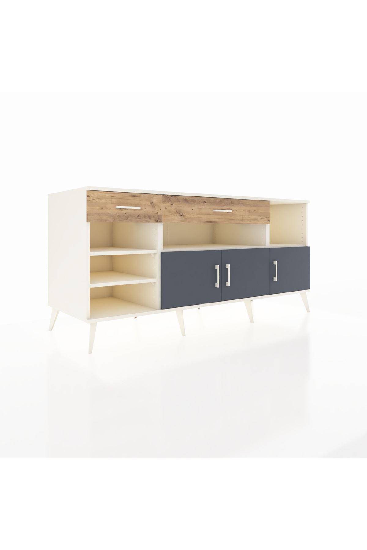 Kronos Konsol 5 Raflı 2 Çekmeceli 3 Kapaklı 176x59x83 - S610M013V09C