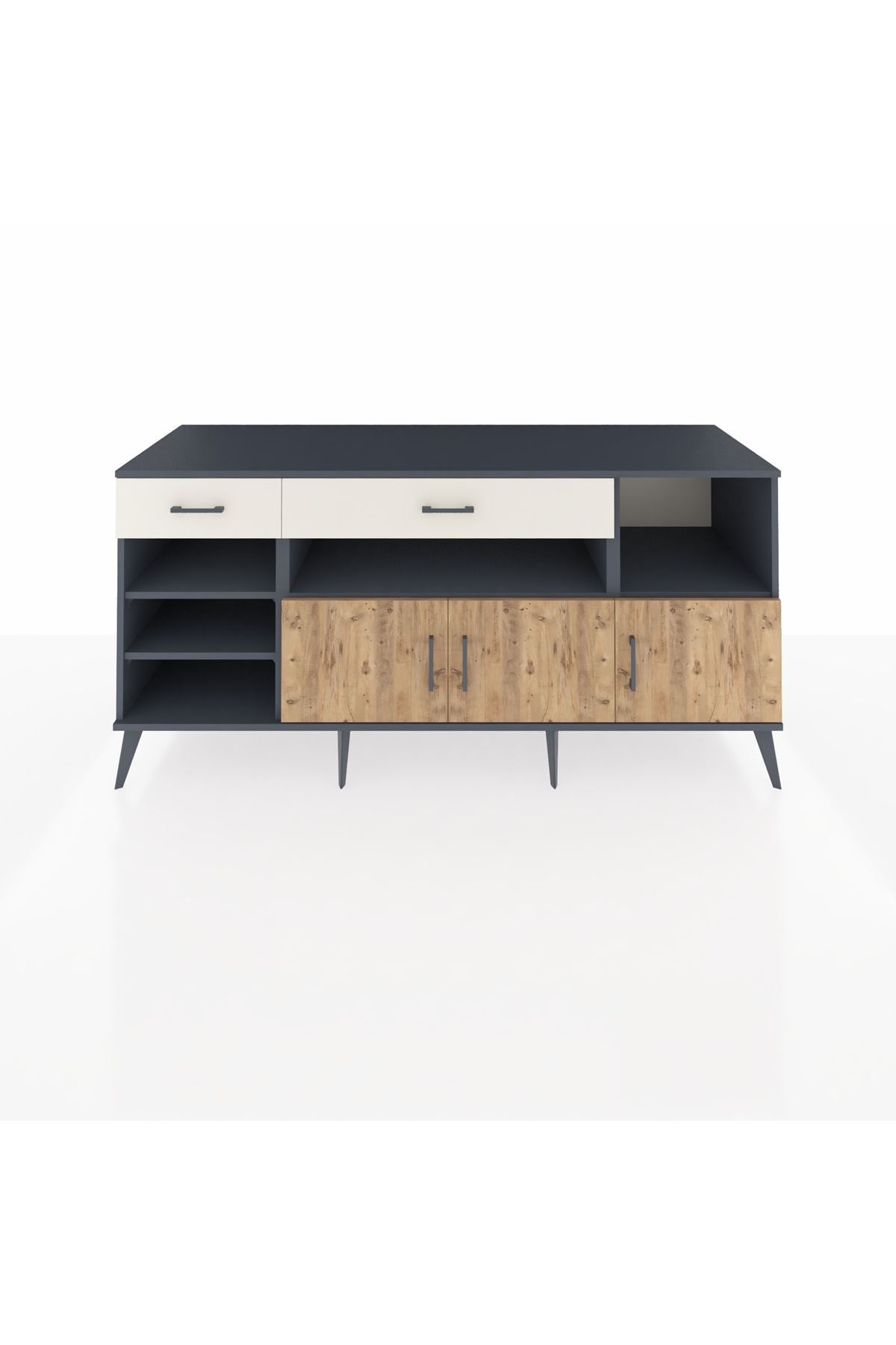 Kronos Konsol 5 Raflı 2 Çekmeceli 3 Kapaklı 176x59x83 - S610M013V10C