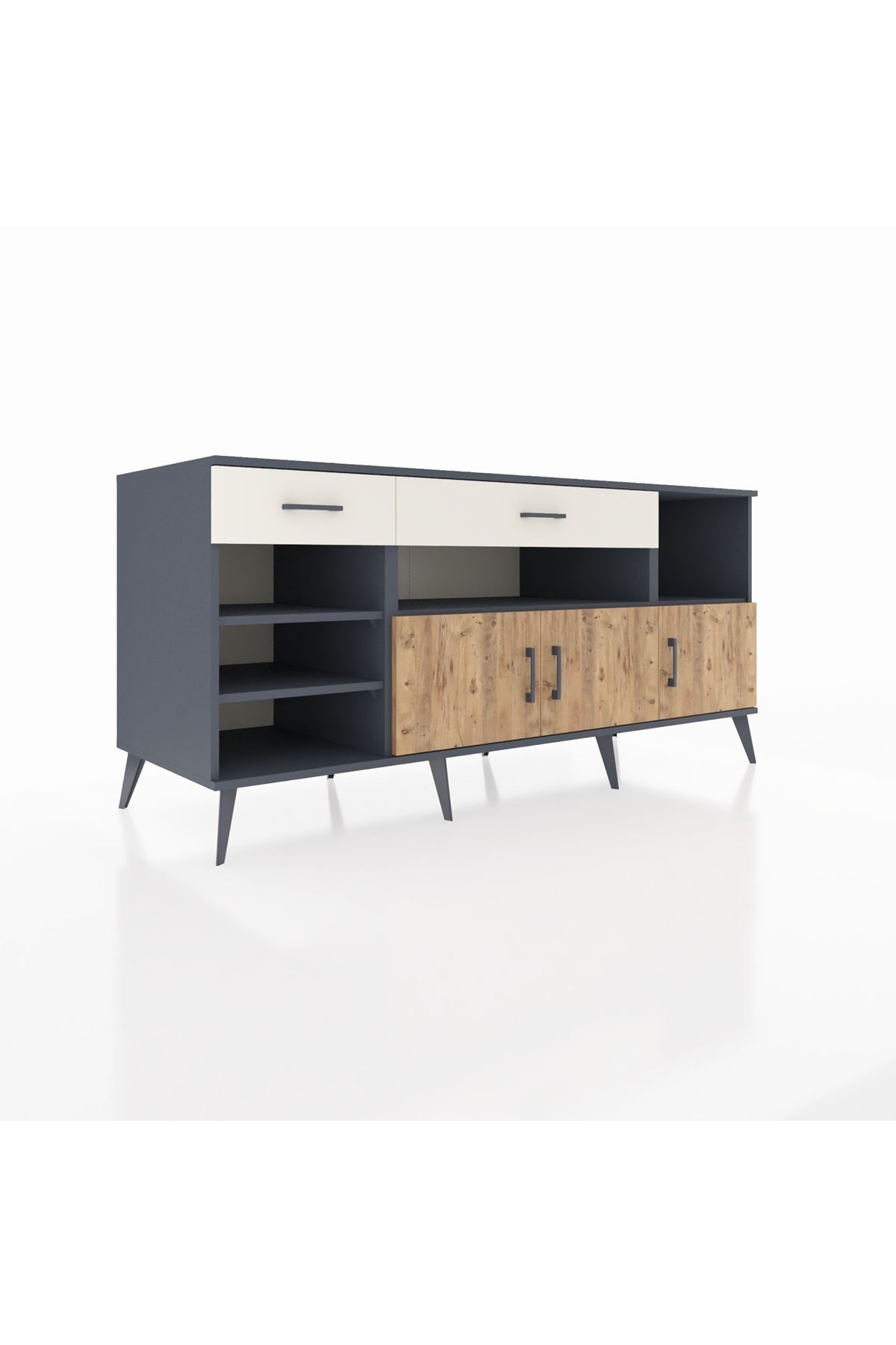 Kronos Konsol 5 Raflı 2 Çekmeceli 3 Kapaklı 176x59x83 - S610M013V10C