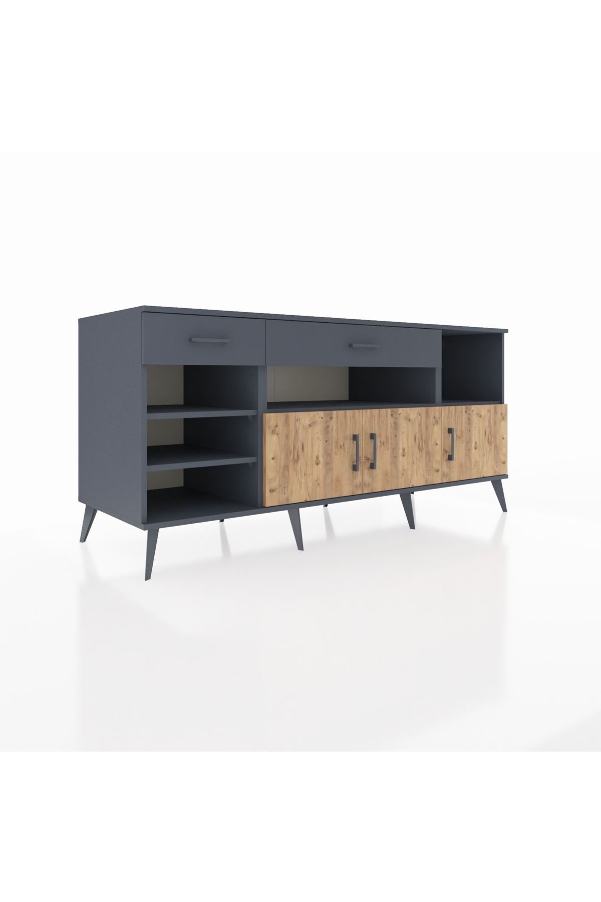 Kronos Konsol 5 Raflı 2 Çekmeceli 3 Kapaklı 176x59x83 - S610M013V11C
