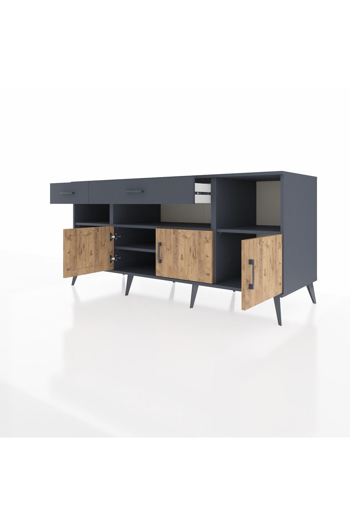 Kronos Konsol 5 Raflı 2 Çekmeceli 3 Kapaklı 176x59x83 - S610M013V11C