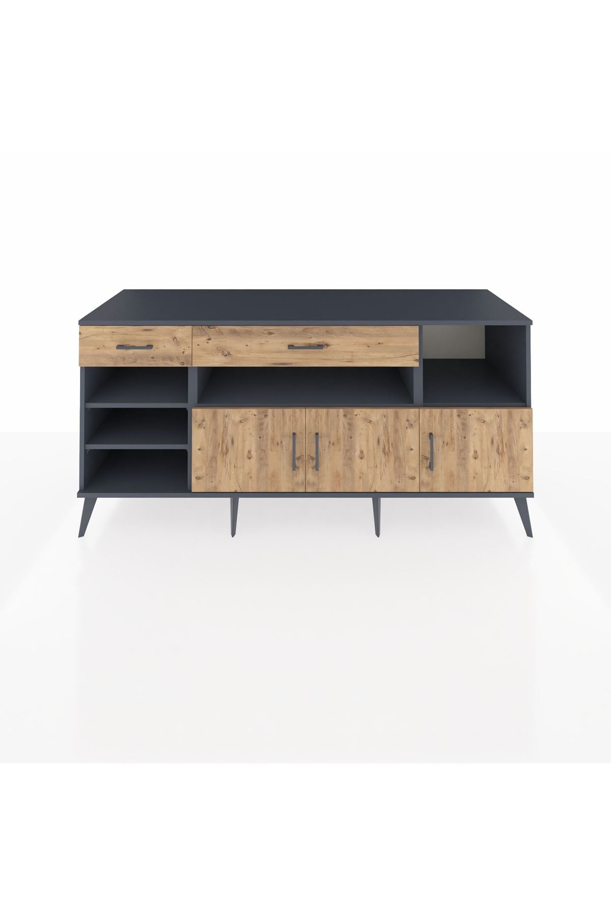 Kronos Konsol 5 Raflı 2 Çekmeceli 3 Kapaklı 176x59x83 - S610M013V12C
