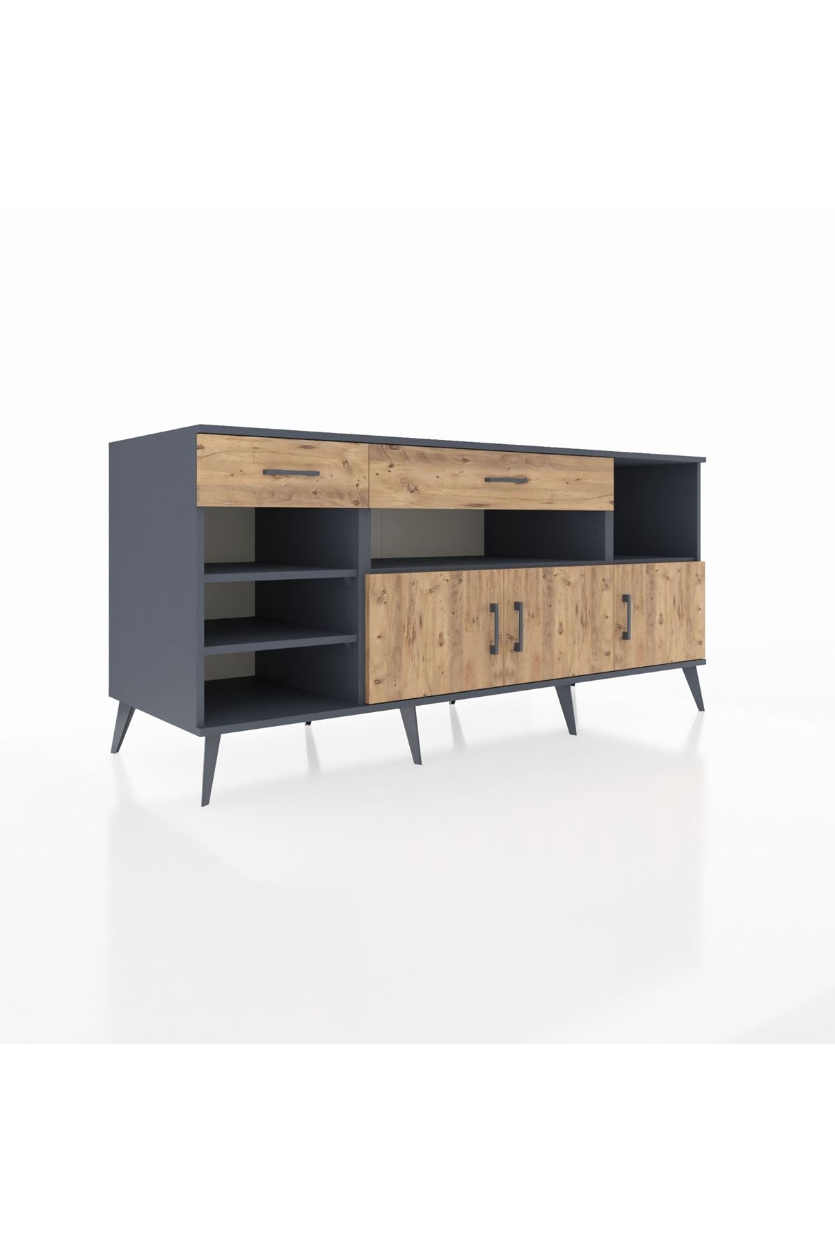 Kronos Konsol 5 Raflı 2 Çekmeceli 3 Kapaklı 176x59x83 - S610M013V12C