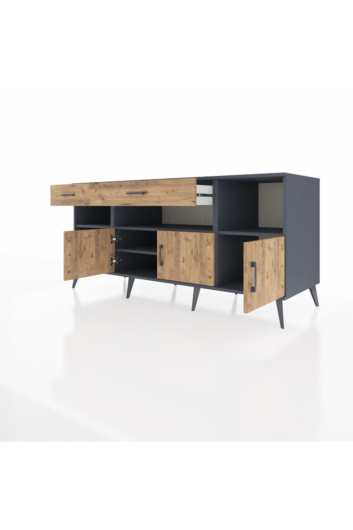 Kronos Konsol 5 Raflı 2 Çekmeceli 3 Kapaklı 176x59x83 - S610M013V12C
