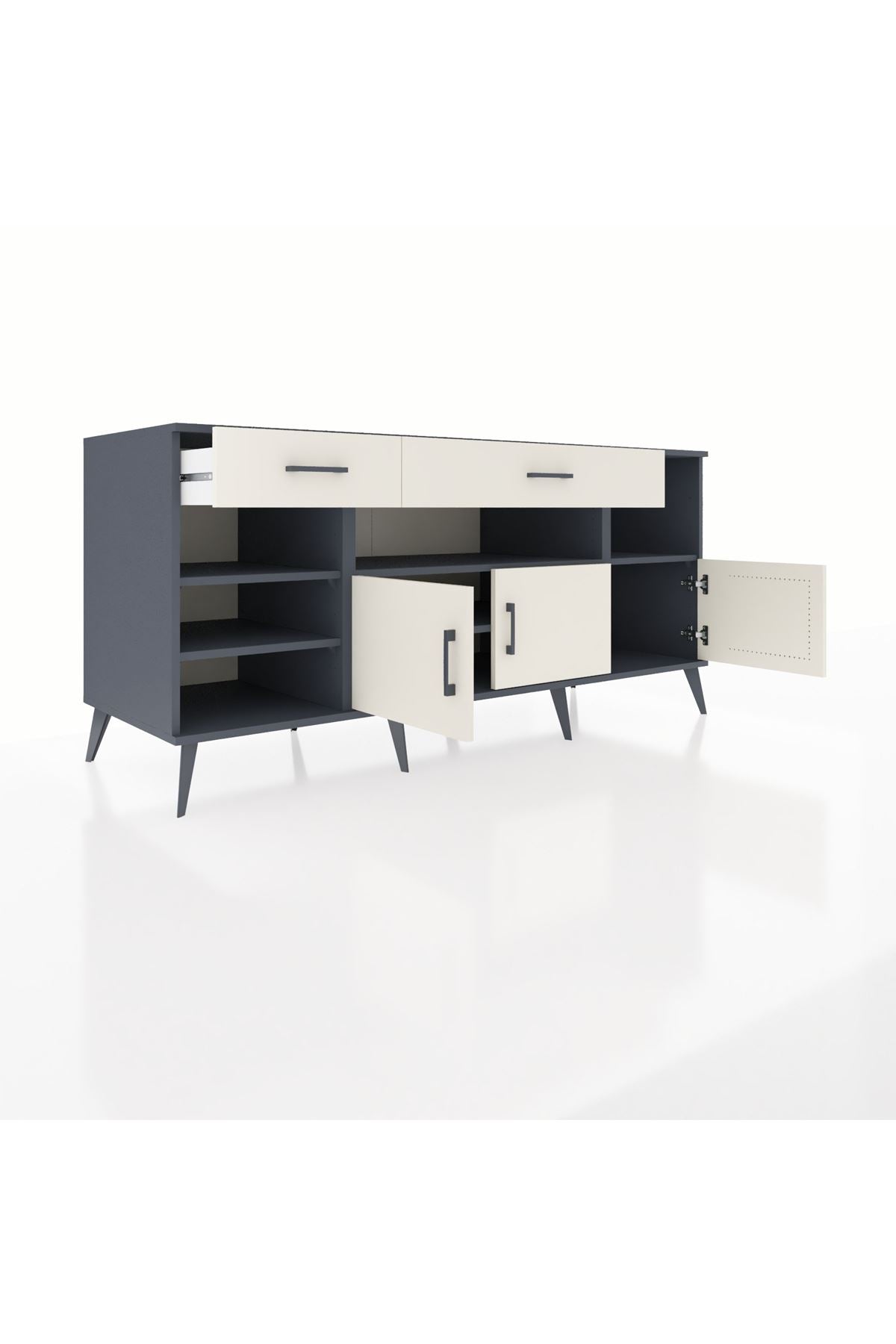 Kronos Konsol 5 Raflı 2 Çekmeceli 3 Kapaklı 176x59x83 - S610M013V13C