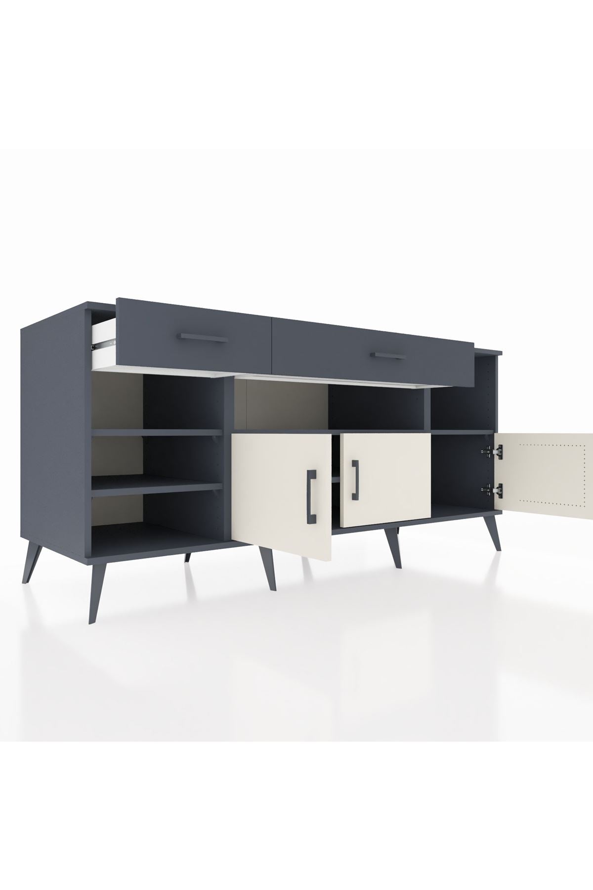 Kronos Konsol 5 Raflı 2 Çekmeceli 3 Kapaklı 176x59x83 - S610M013V14C