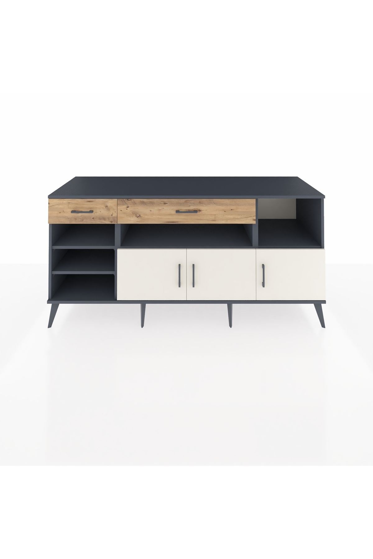 Kronos Konsol 5 Raflı 2 Çekmeceli 3 Kapaklı 176x59x83 - S610M013V15C