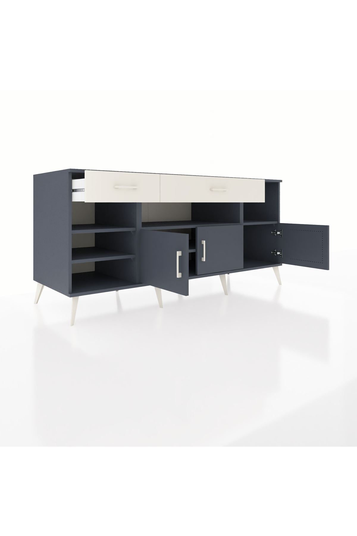 Kronos Konsol 5 Raflı 2 Çekmeceli 3 Kapaklı 176x59x83 - S610M013V16C