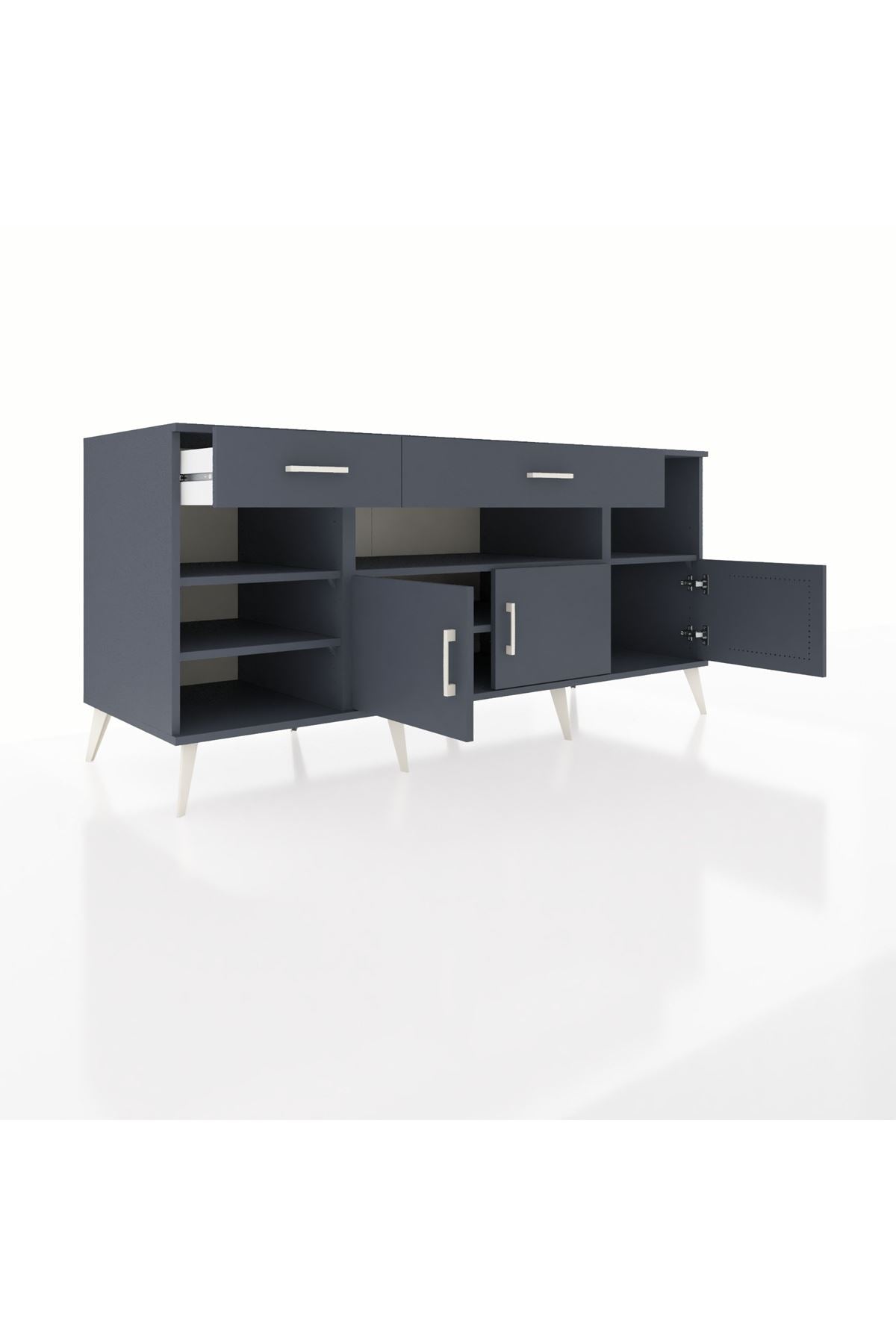 Kronos Konsol 5 Raflı 2 Çekmeceli 3 Kapaklı 176x59x83 - S610M013V17C