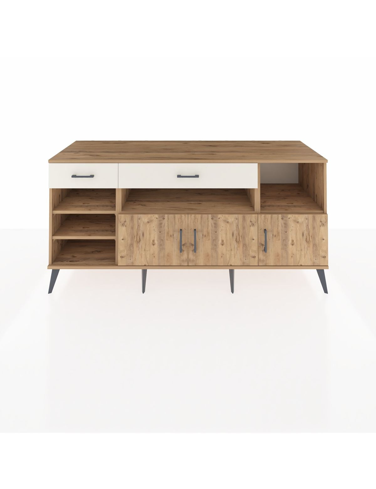 Kronos Konsol 5 Raflı 2 Çekmeceli 3 Kapaklı 176x59x83 - S610M013V19C